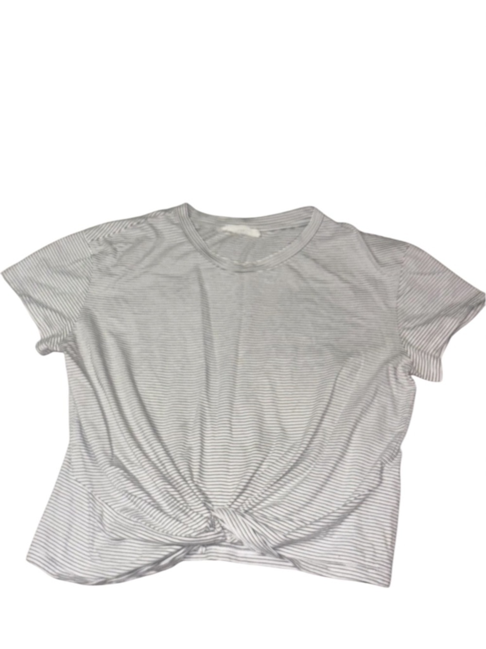 Lush Striped Twist-Front Crop Tee with stain (see pictures)
